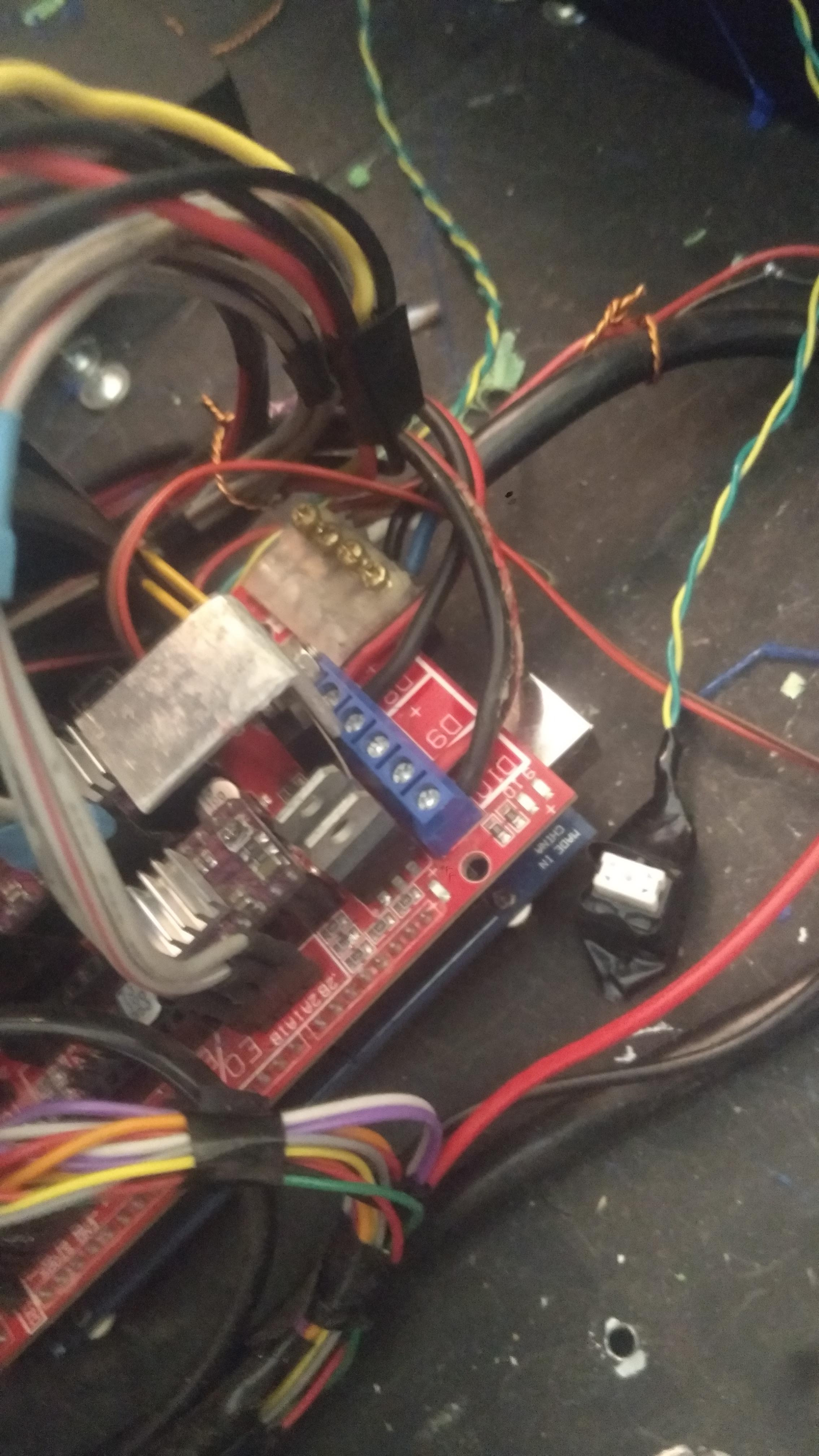 Imagem dos hotends e cama conectados